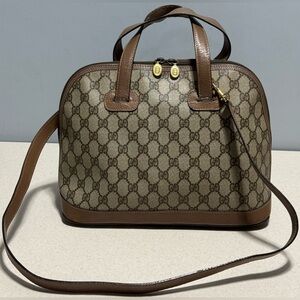 Gucci Vintage GG Supreme Monogram Domed Satchel Bag